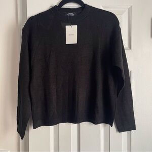 Bershka mens Dark Crewneck Sweater